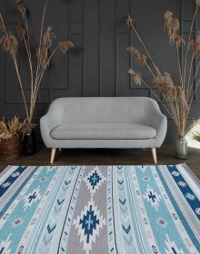 Синтетичний килим ALMINA 127574 01-grey/turkuaz - высокое качество по лучшей цене в Украине.